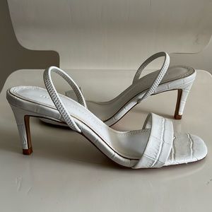 Zara Faux Croc Minimalist Heels